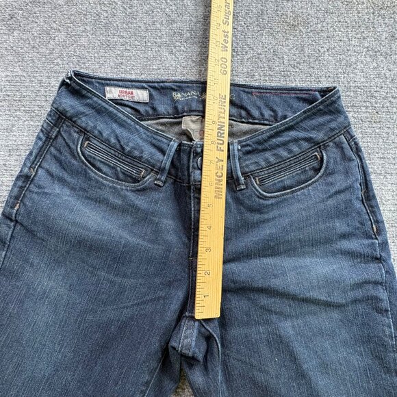 Banana Republic Jeans Womens 6‎ Blue Urban Boot Cut 32” inseam Low Rise Causal - Picture 12 of 14